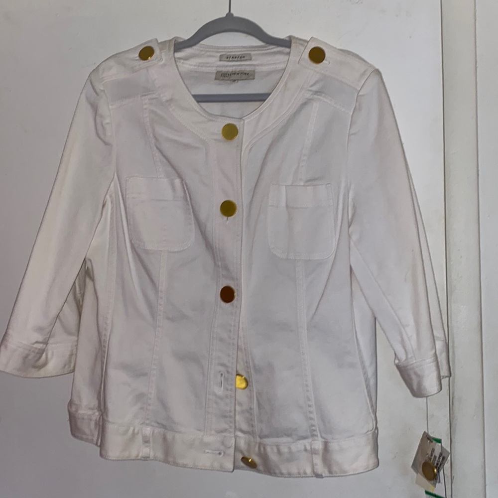 White jean jacket